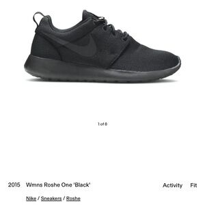 Nike Roshe run 8.5 all black